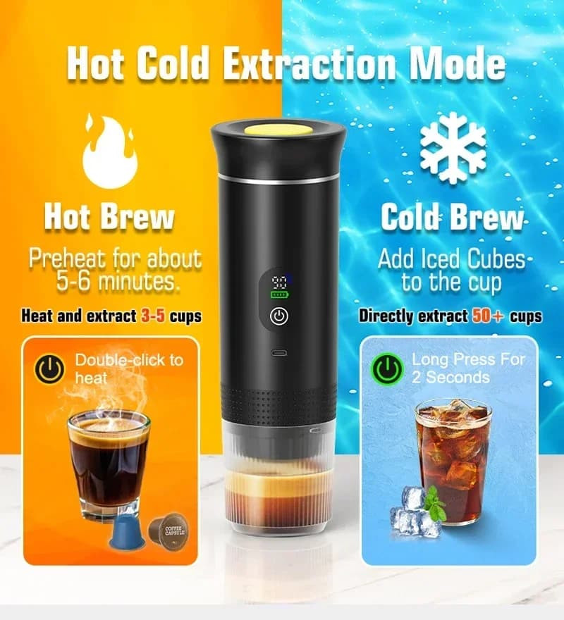 Prenosný espresso kávovar 3 v 1