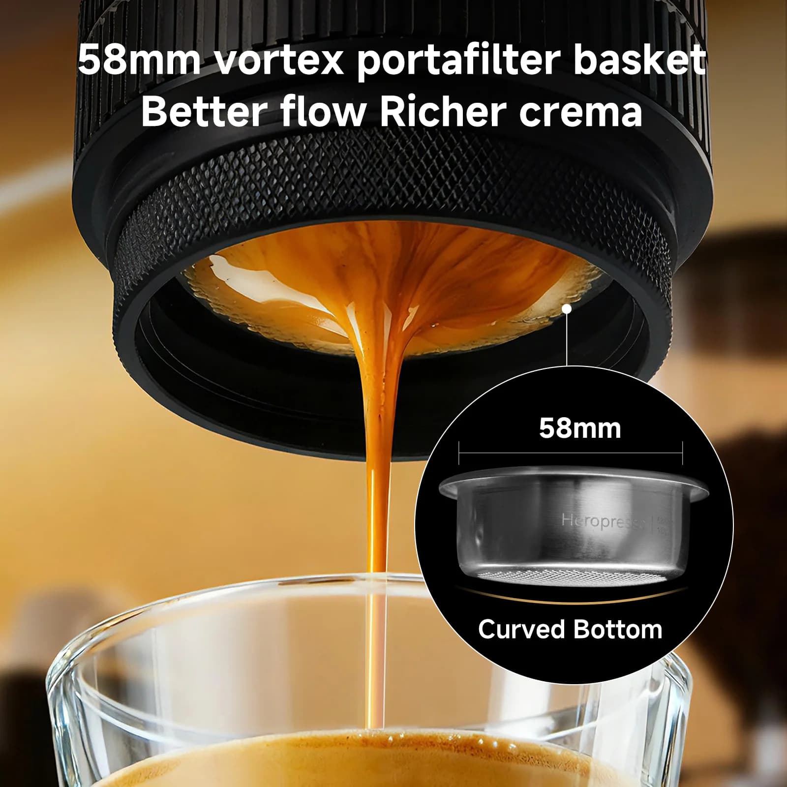Prenosný espresso kávovar 20-Bar 58mm