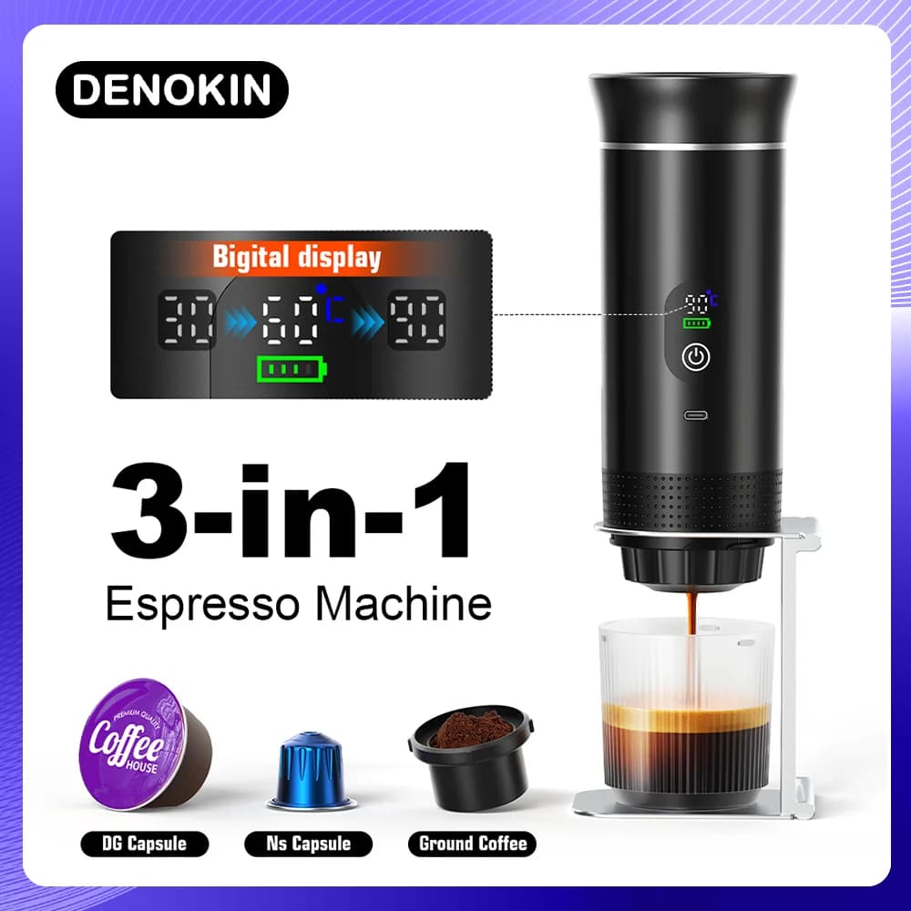 Prenosný espresso kávovar 3 v 1
